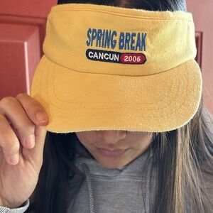 Y2K Cancun Spring Break Yellow Visor Hat